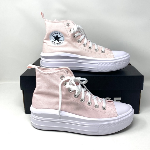 Converse Chuck Taylor Move Platform Canvas Pink Shoes Kid Women Sneakers A03629C - Picture 3 of 11
